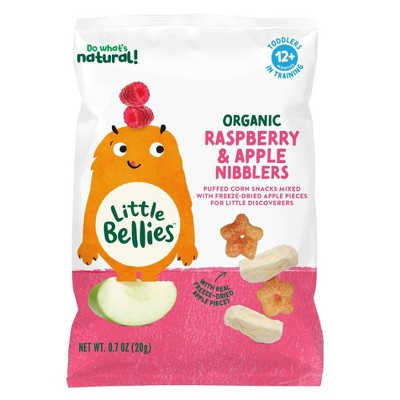 Little Bellies Organic Raspberry & Apple Nibblers Toddler Snacks - 0.7oz: Age Level 12-36 Months, Ready to Eat, Bag, 2nd Stage | Target
