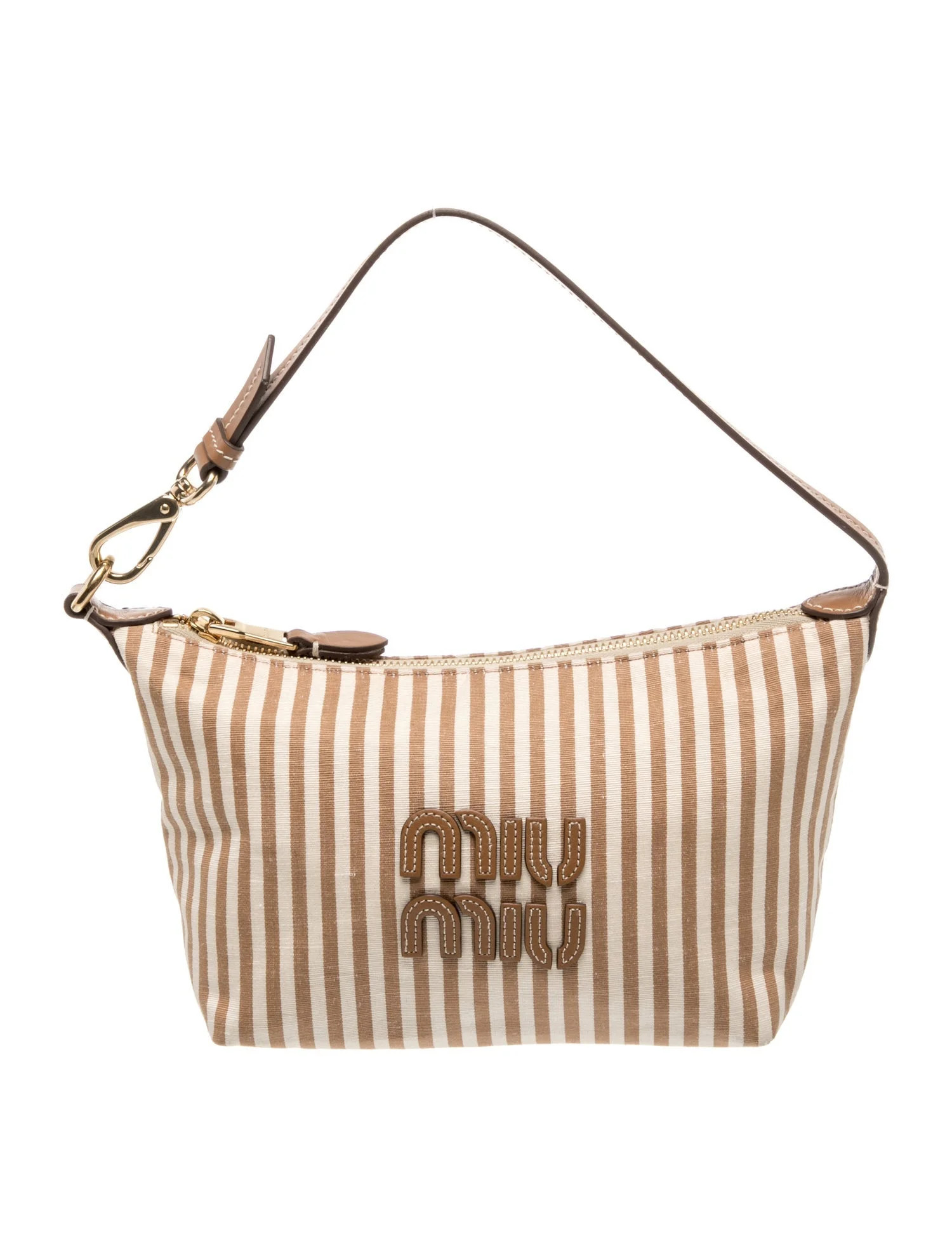 Miu Miu Canvas Top Handle Bag 2023 - Neutrals Handle Bags, Handbags - MIU242823 | The RealReal | The RealReal