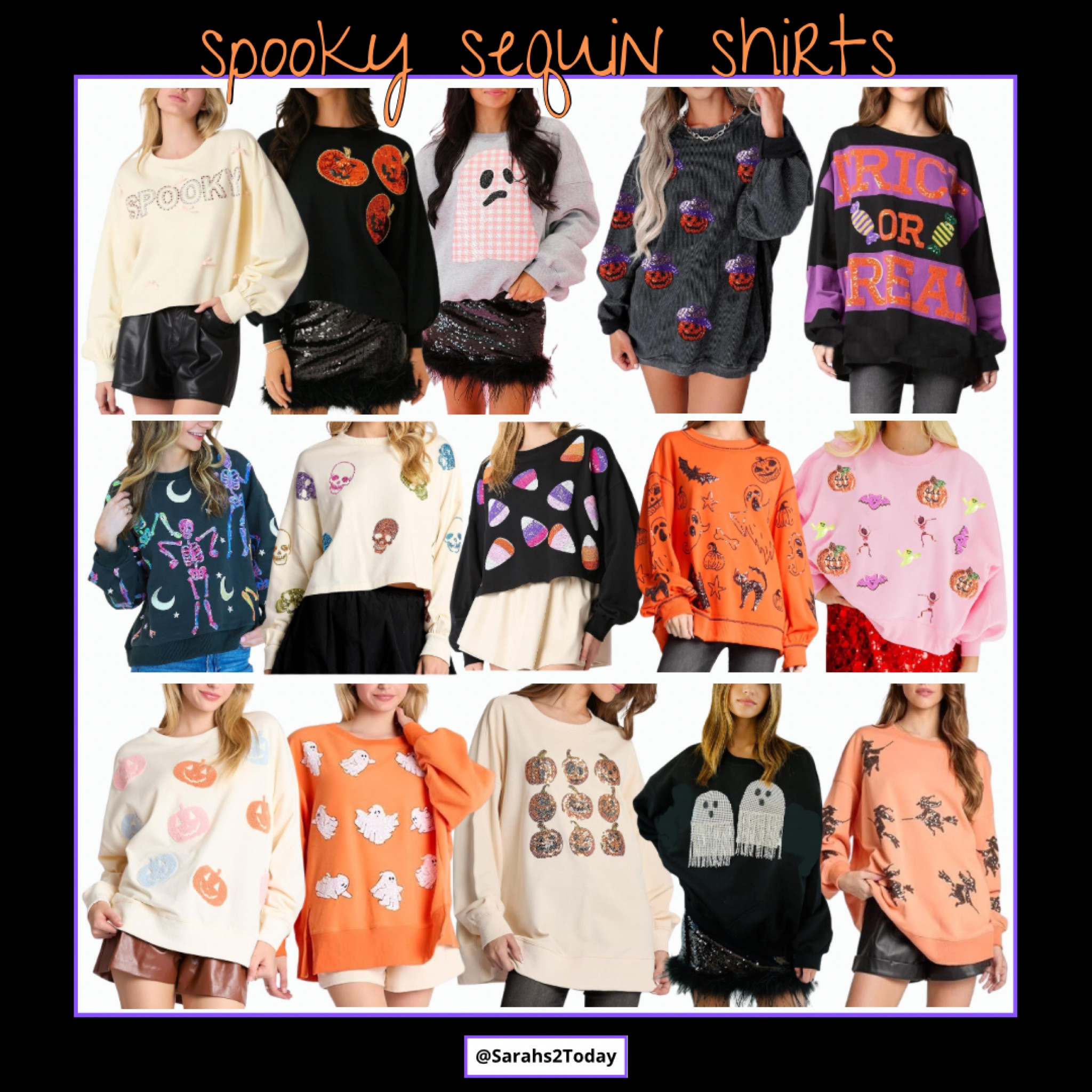 Spooky sparkly sequin shirts from Amazon! 

Halloween shirts tops from Amazon / 2Today Finds 

#LTKFallSale