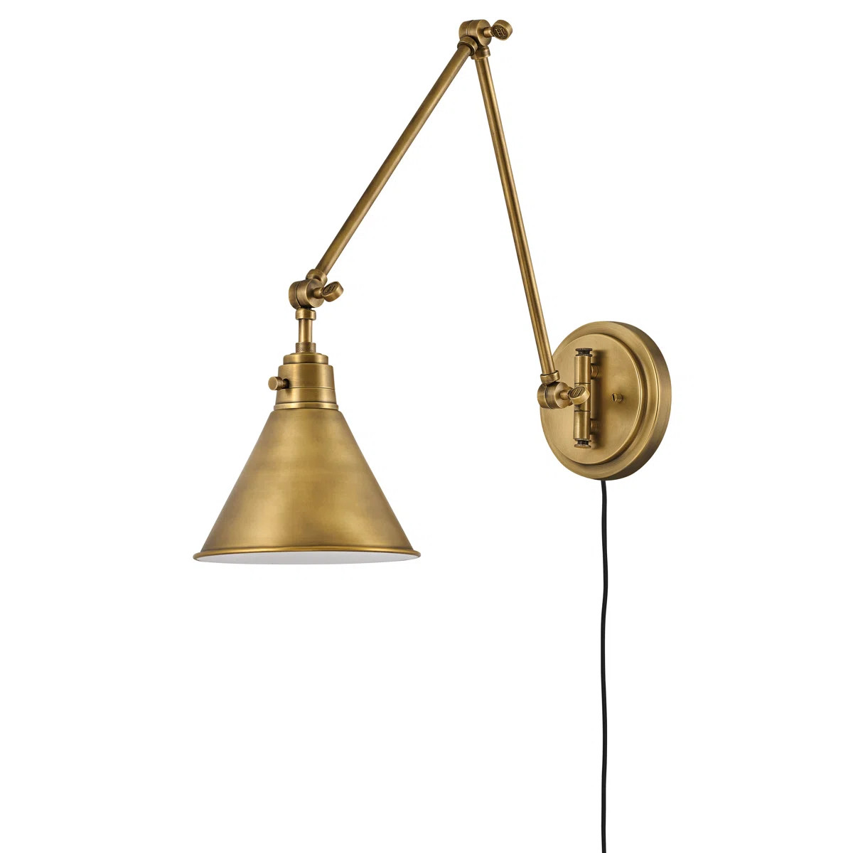 Arti 7.75-in Swing Arm Extendable Single Light Plug-In Sconce with On/Off Switch | Wayfair North America