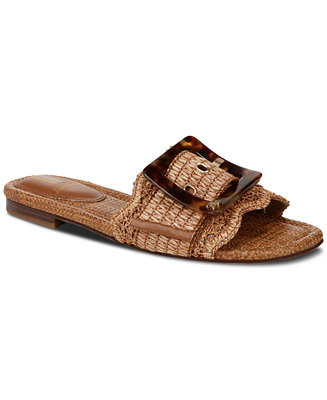 Women's Bambi Raffia Buckle Slide Sandals | Macy's