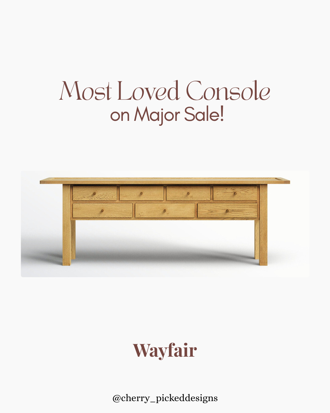 You know I love to bring you the very best of designer-approved finds without the designer price tag! ✨ And this one? It's a true gem! This most loved console table from Wayfair is currently on a major sale! 🤩

As a designer, I'm always looking for pieces that offer both style and function, and this console delivers. It's got that perfect transitional look that can effortlessly blend into so many different home aesthetics – whether you're into a modern farmhouse vibe, coastal chic, or something more classic. The added storage with those beautiful drawers makes it incredibly versatile for an entryway, a living room, or even a dining room as a server.

This isn't just a pretty face; it's a high-quality piece that will instantly elevate your space. Don't miss out on grabbing this budget-friendly beauty while it's at such an amazing price! It's the perfect time for a home refresh! 🏡

Trending Hashtags:
#WayfairSale #ConsoleTable #MostLoved #HomeDecor #BudgetFriendlyDesign #DesignerApproved #HighQualityHome #EntrywayDecor #LivingRoomGoals #DiningRoom #HomeStyling #InteriorDesign #HomeInspo #TransitionalStyle #ModernFarmhouse #CoastalDecor #HomeDeals #WayfairFinds #DecorOnABudget #HomeRefresh #InstaHome #ShopTheLook #InteriorStyling #HomeDesignTips #StorageSolutions #LTKFurnitureFinds

Follow me for the best designer-approved home finds and styling tips! 💖 

 #LTKHome #LTKSaleAlert