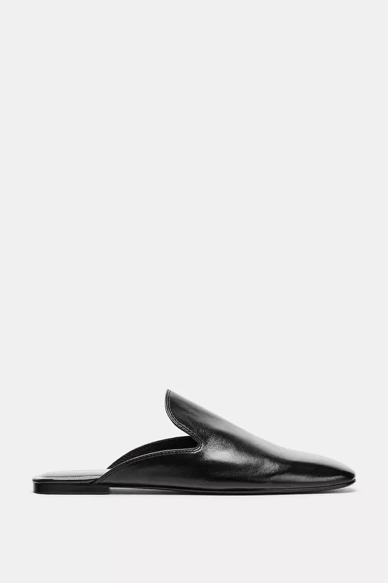LEATHER MULE LOAFERS | Zara US