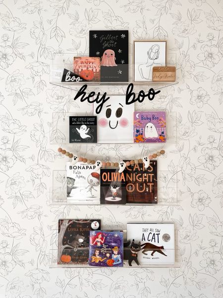 Nursery, little girl bed room, bookshelves, wallpaper, Halloween books 

#LTKhome #LTKHalloween #LTKxPrime