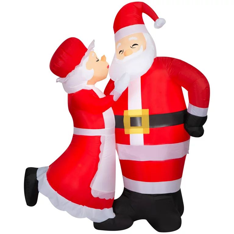 Airblown Inflatables Christmas 6 Foot Santa and Mrs. Claus Kiss Scene, by Holiday Time | Walmart (US)