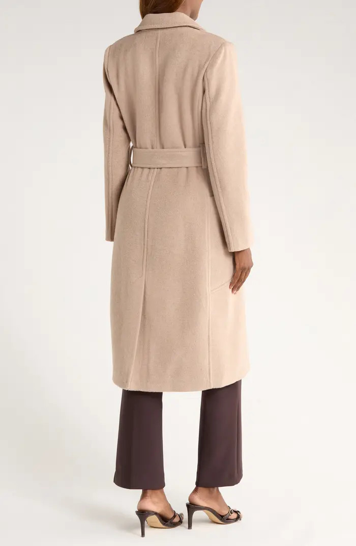 Belted Wool Blend Longline Coat | Nordstrom