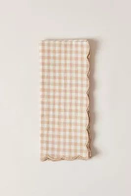 Farmhouse Pottery Petite Gingham Scalloped Napkins | Anthropologie (US)