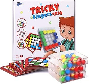 Point Games Therapy Games for Kids, Tricky Fingers Trio, Puzzle Games, Sensory Learning Game, Fun... | Amazon (US)