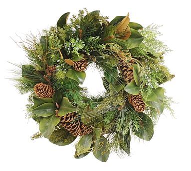 Faux Montana Wood Collection - Wreath | Pottery Barn (US)