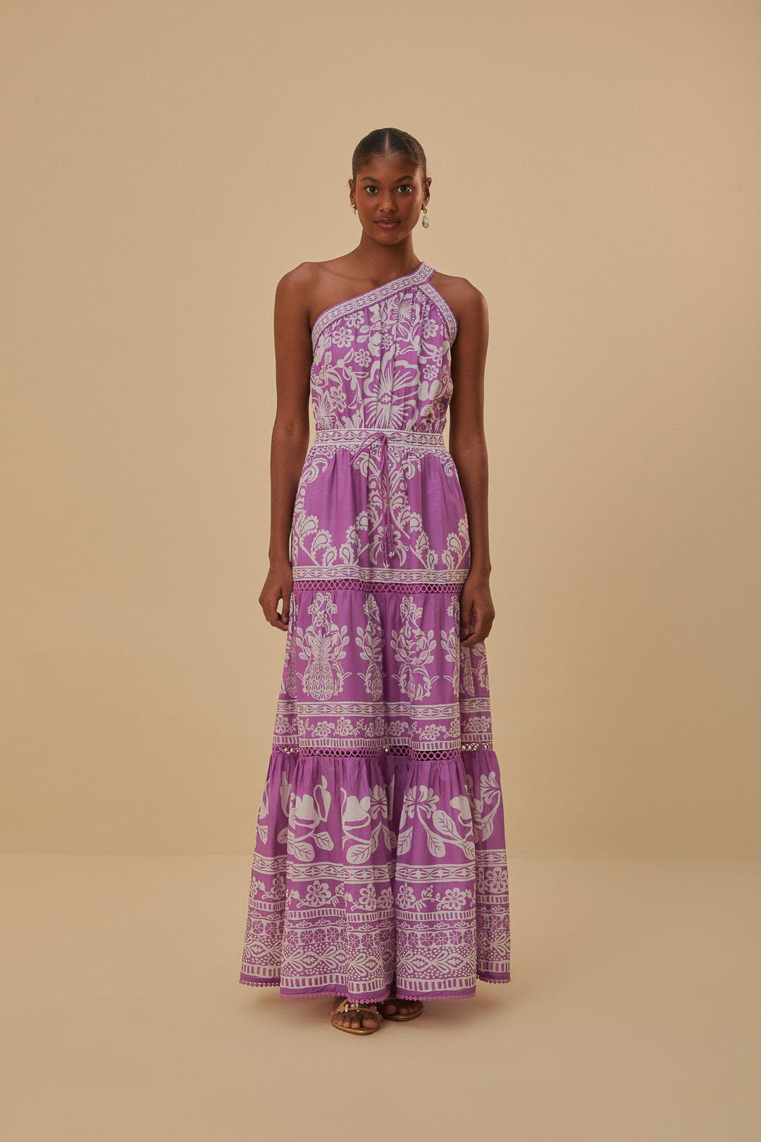 Lilac Sweet Garden Maxi Dress | FarmRio (US)