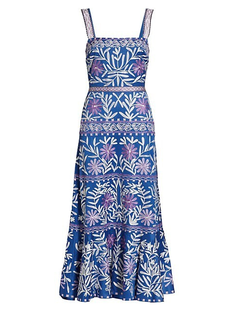 Alora Embroidered Cotton Midi Dress | Saks Fifth Avenue