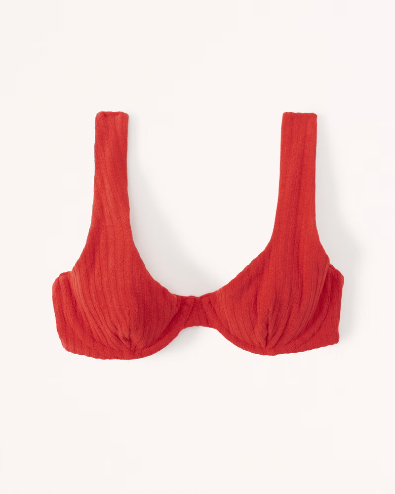 Women's Terry Wide Strap Underwire Bikini Top | Women's Swimwear | Abercrombie.com | Abercrombie & Fitch (US)