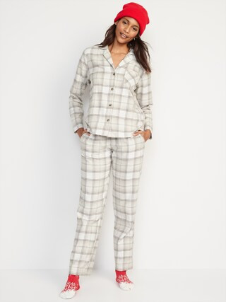 Printed Flannel Pajama Set for Women | Old Navy (US)