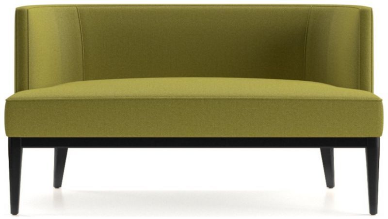 Grayson Mustard Yellow Settee + Reviews | Crate and Barrel | Crate & Barrel