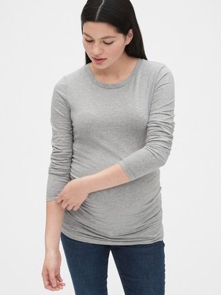 Maternity Pure Body Long Sleeve Crewneck T-Shirt | Gap (US)