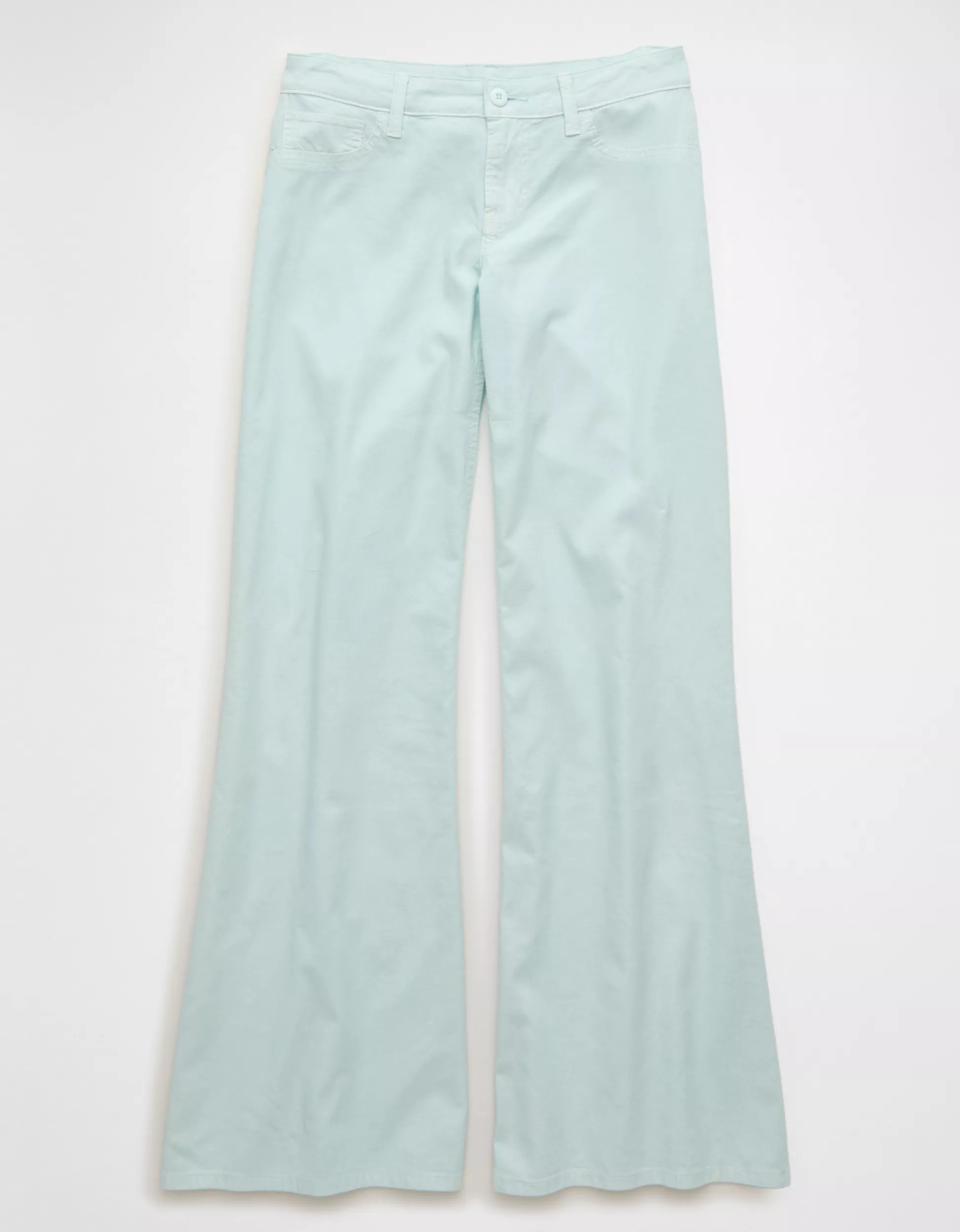 AE Stretch Lightweight Super Low-Rise Flare Pant | American Eagle Outfitters (US & CA)