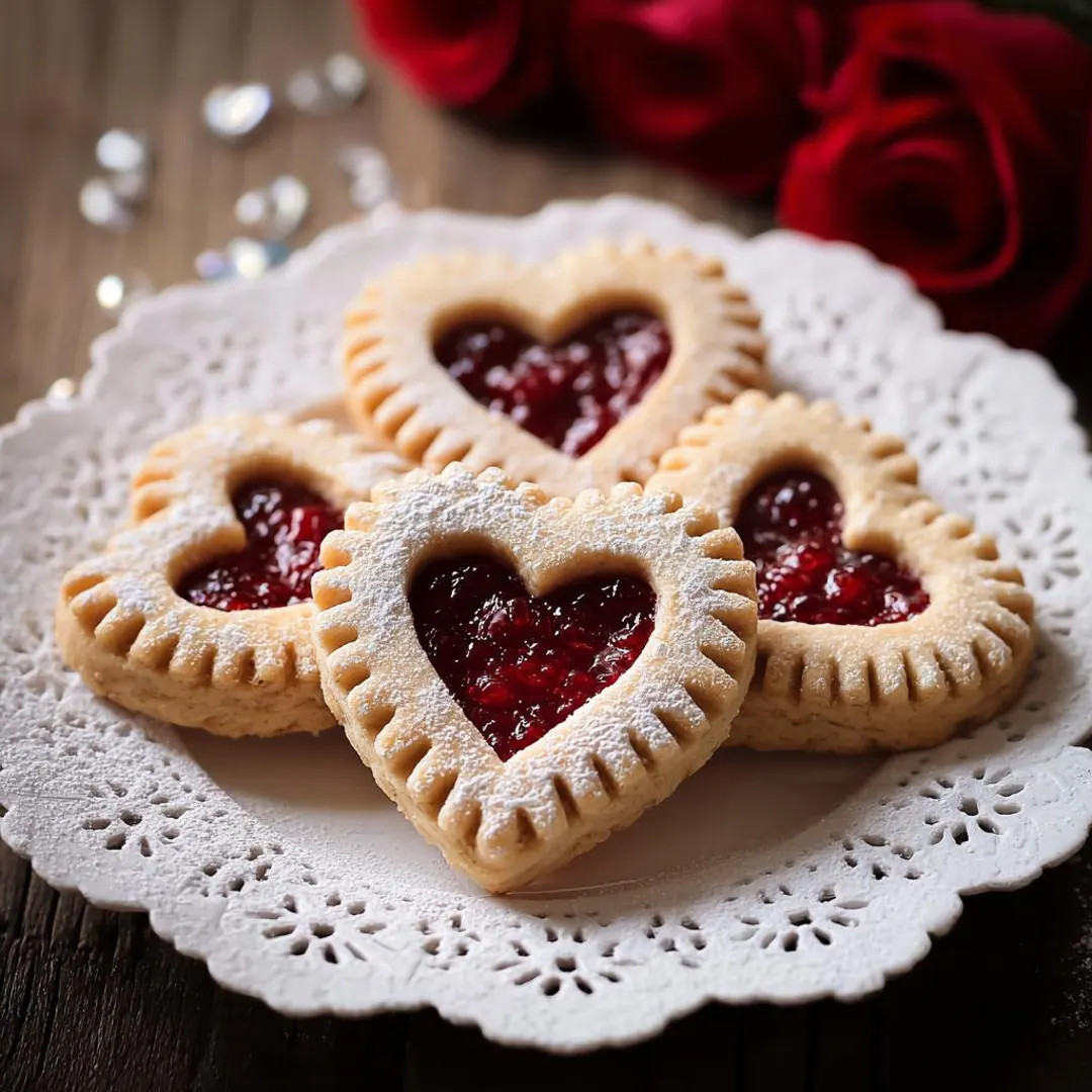 Linzer Heart Cookies With Raspberry Jam – Valentine’s Day Decorated Cookies Recipe - Etsy | Etsy (US)