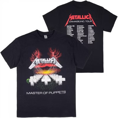 Mens Metallica Master Of Puppets Tour '86 Album Cover & Tracks T-Shirt - Large | Target