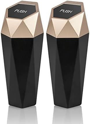 Car Trash Can with Lid,Portable Vehicle Auto Car Garbage Can,Diamond Design Mini Garbage Bin for ... | Amazon (US)