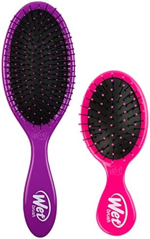 Wet Brush Original and Mini Hair Brush Combo - Purple and Pink - Exclusive Ultra-soft IntelliFlex... | Amazon (US)