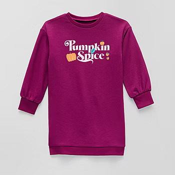 Okie Dokie Toddler & Little Girls Long Sleeve Cuffed Sweatshirt Dress | JCPenney