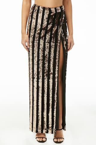 Sequin-Striped Velvet Crop Top & Skirt Set | Forever 21 (US)