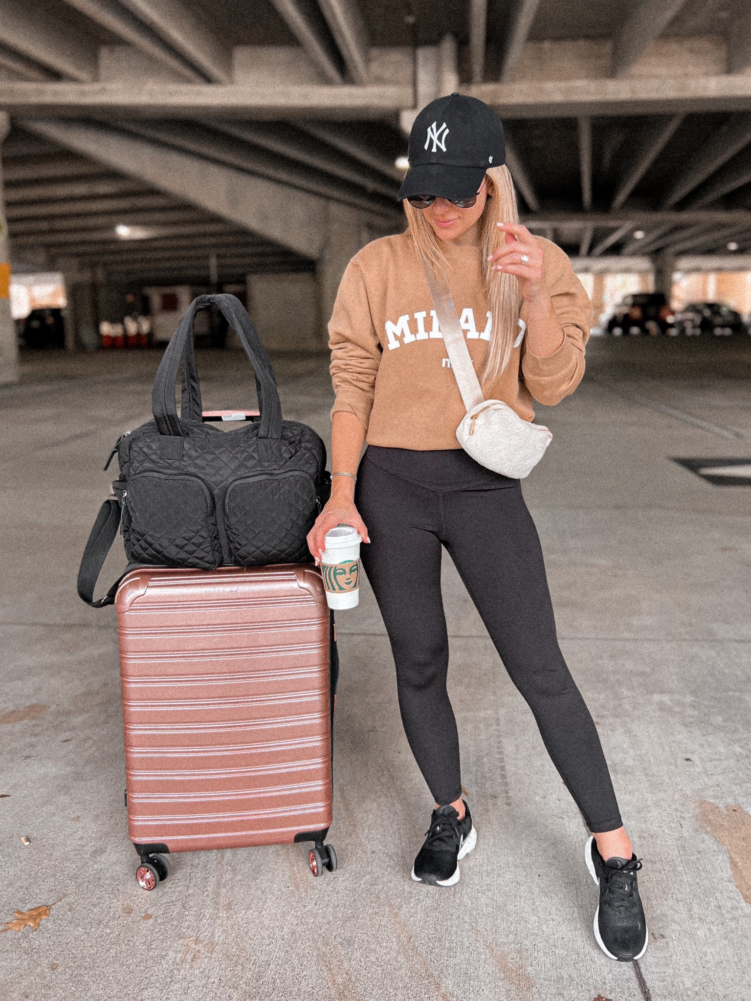 Travel outfit
Sweatshirt size medium
Amazon hat
Amazon belt bag
Walmart legging size xs
Walmart tank size xs
Rose gold luggage set
Walmart black weekend duffle bag
Nike sneakers size 7
L’Oréal Vitamin c serum 

#travel #amazon #walmart #laurabeverlin #revolve 


#LTKunder50 #LTKsalealert #LTKtravel