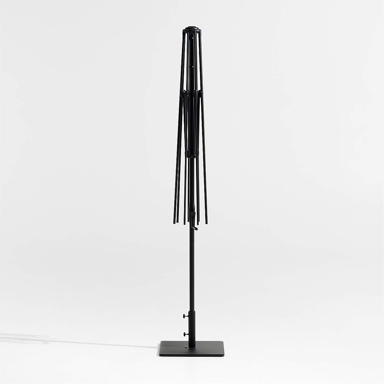 10' Round Black Metal Outdoor Patio Umbrella Frame + Reviews | Crate & Barrel | Crate & Barrel