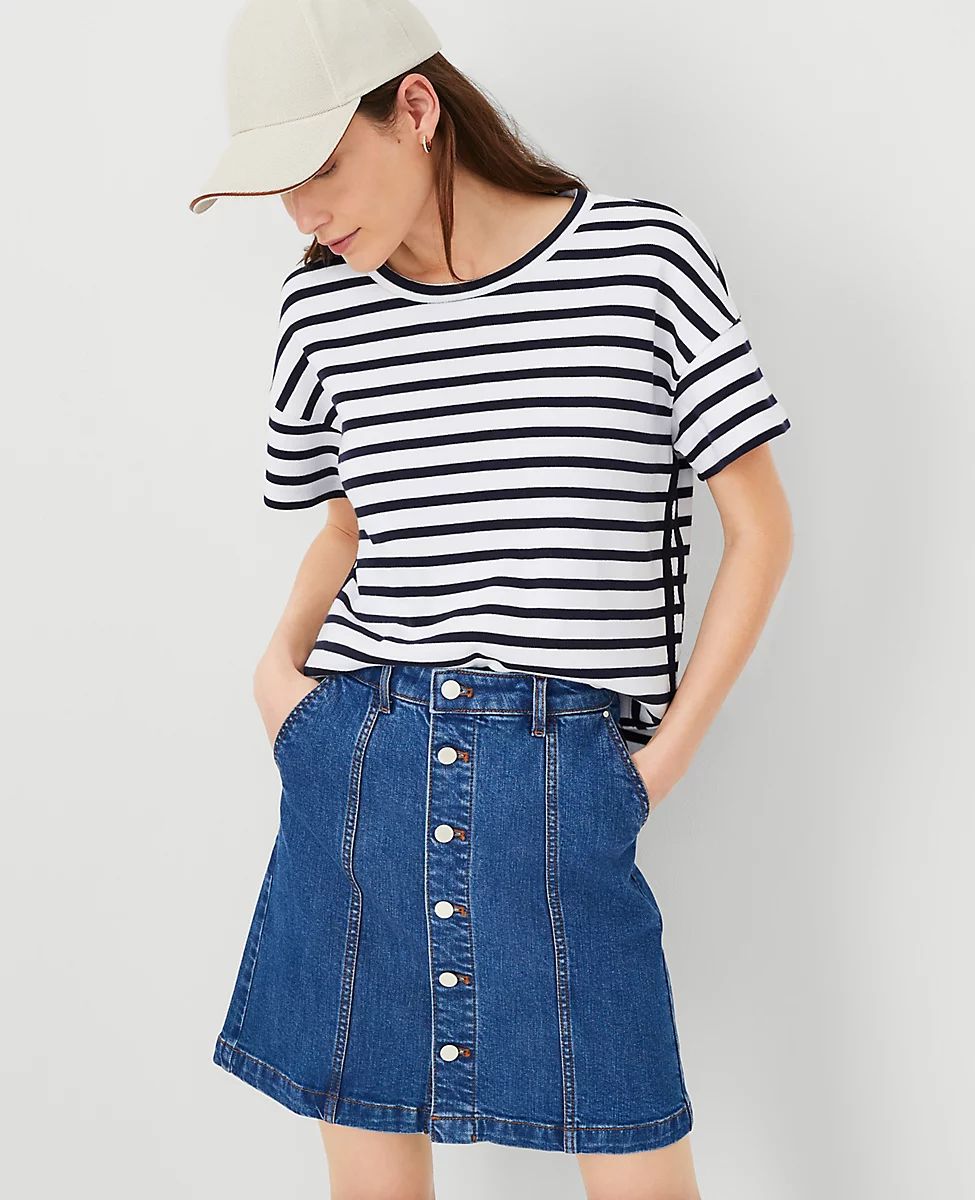 AT Weekend Striped Top | Ann Taylor (US)