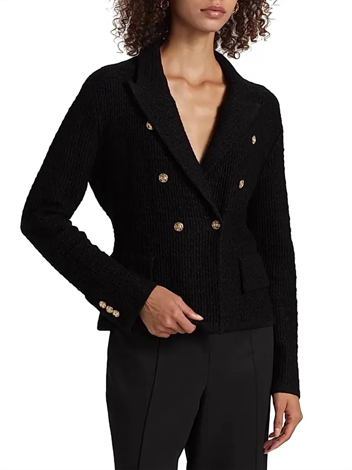 Kimmis Knit Blazer In Black | Shop Simon