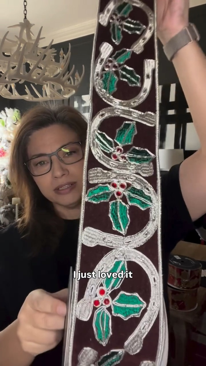 Comment “Decor” for a link to this gorgeous designer rbbon.

I love the vibes that this gorgeous platinum and bronze ribbon is giving.  The horseshe holly ribbon is one of my favorites!

I used it in a tree called One Horse Open Sleigh and on my windmill.  Comment “Designs” for links to that and other Christmas designs.

#christmas #christmaslights #lights #christmasdecor #christmasdecorating #holiday #holidaydecor #holidaylights #christmastree #Christmastime #christmasdecorations #christmastreedecorating #christmasmood #christmasspirit #christmasvibes #christmasmagic #sparkle #shinebright #holidays #holidaydecorating #holidayseason #holidayhome #ribbon #Christmasribbon #designerribbon #holly #brown #velvet #horseshoe

‌

#LTKSeasonal #LTKHoliday #LTKHome