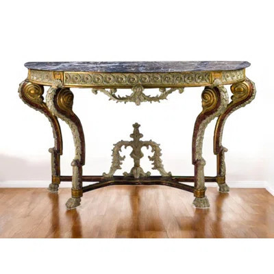 Exquisite Baroque Console Table With Black Marble Top | Perigold