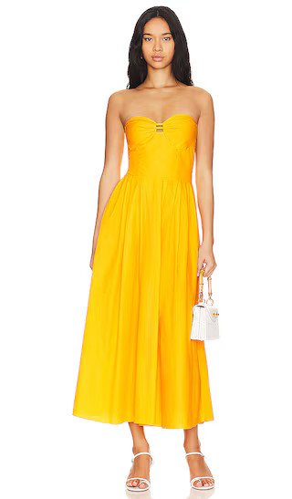 Balconette Midi Dress in Spanish Sun | Revolve Clothing (Global)