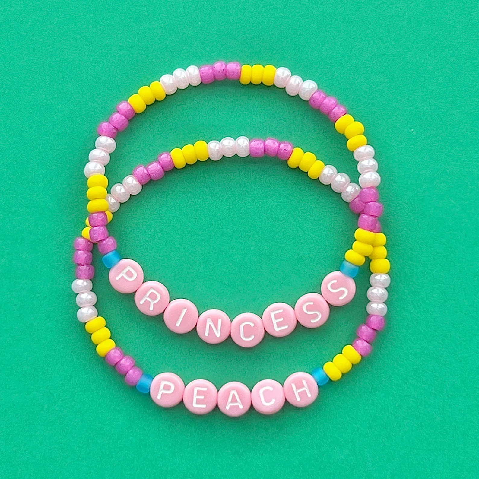 Princess Peach Beaded Bracelets | Etsy (Global)