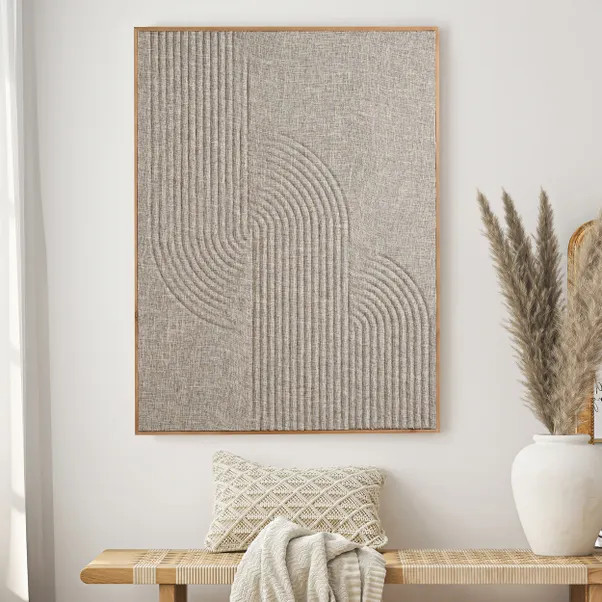 Hestia Linen Thread 3D Wall Art | Dunelm