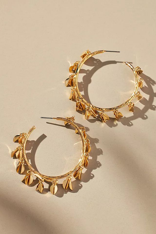 Botanical Burst Hoop Earrings | Anthropologie (US)