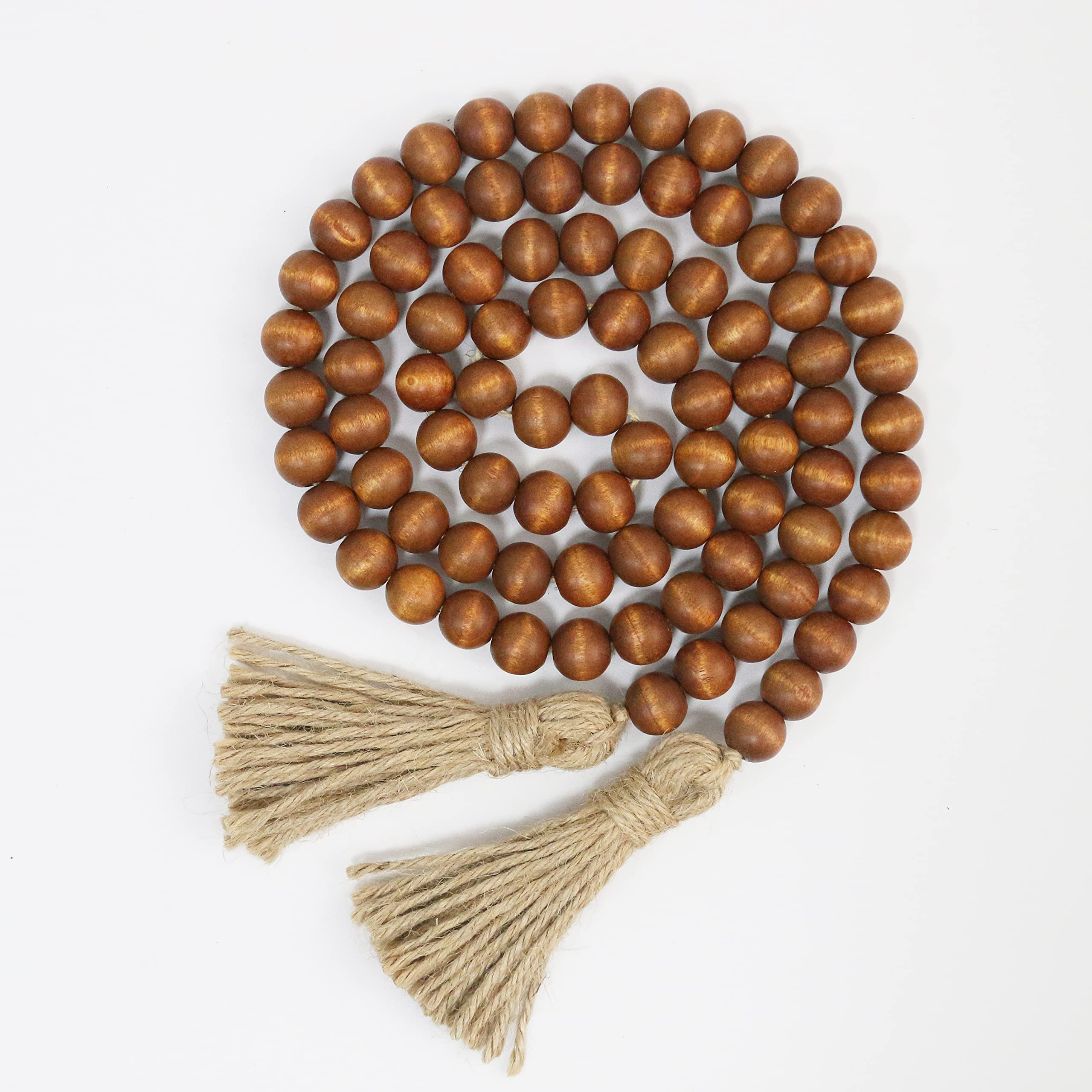 Amazon.com: 58in Wood Bead Garland with Tassels, Farmhouse Rustic Country Decor Prayer Boho Wall Hanging Decoration (Brown) : Home & Kitchen | Amazon (US)