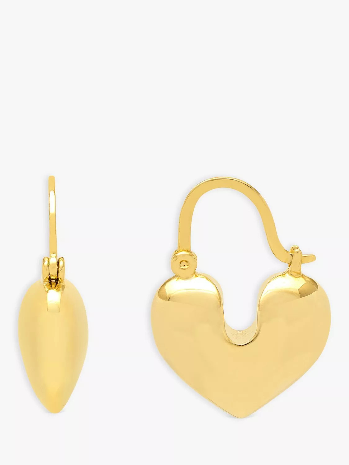 Estella Bartlett Heart Hoop Earrings, Gold | John Lewis (UK)