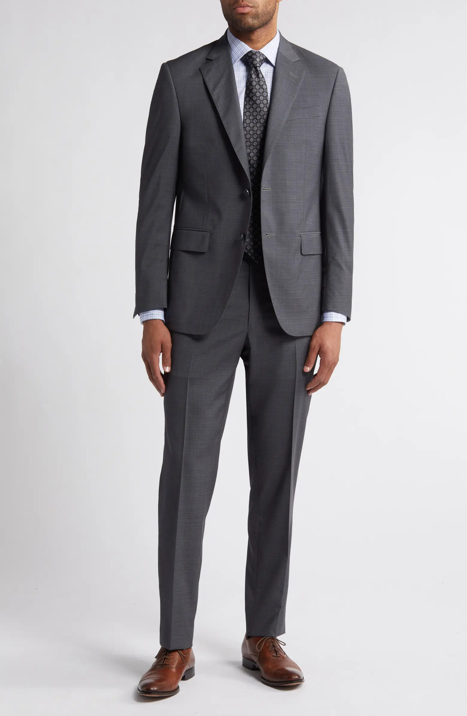 Flynn Classic Fit Grey Mélange Wool Suit | Nordstrom