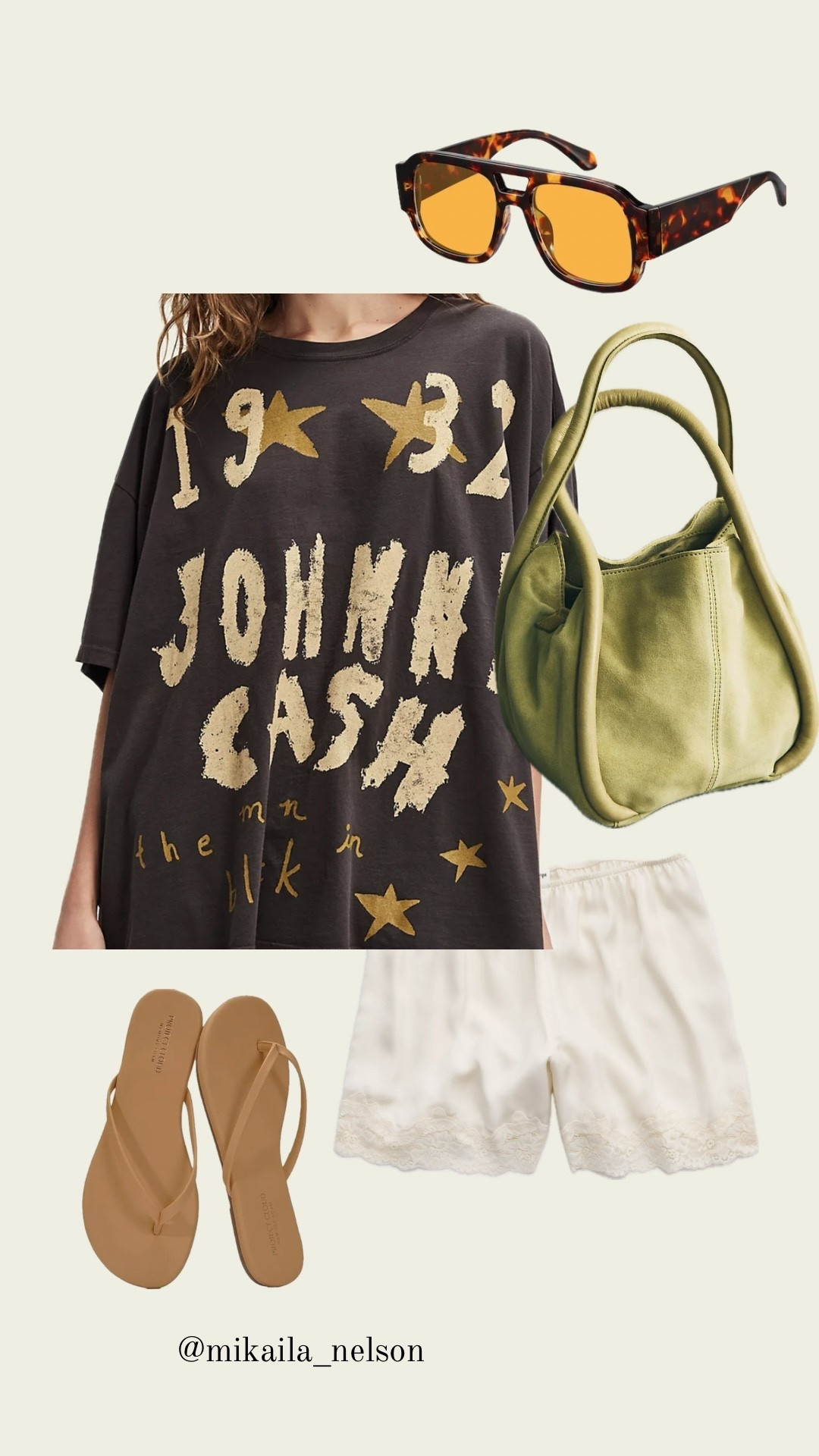 Comfy cute casual mom outfit 
Lace trim aerie shorts 
Johnny cash tee

#LTKootd #LTKmomlife #LTKgrwm
