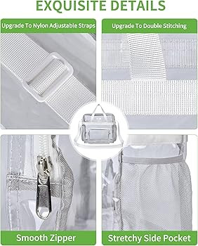 MAY TREE Clear Bag for Stadium Events, 12x5.5x12 Clear Tote Bag for Work | Amazon (US)