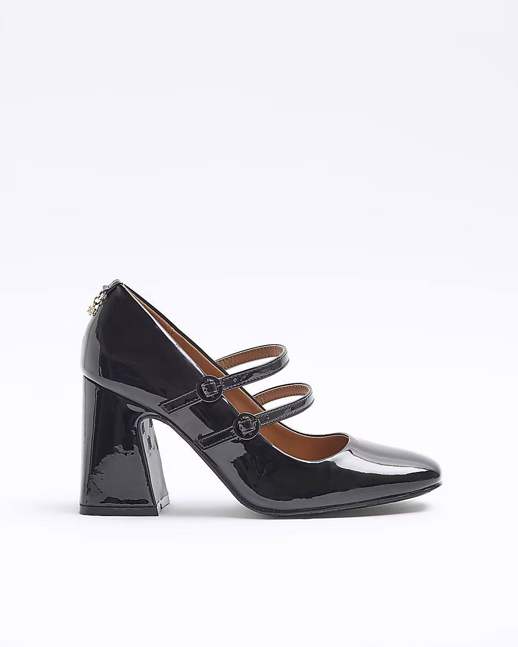 Black strap mary-jane shoes | River Island (UK & IE)