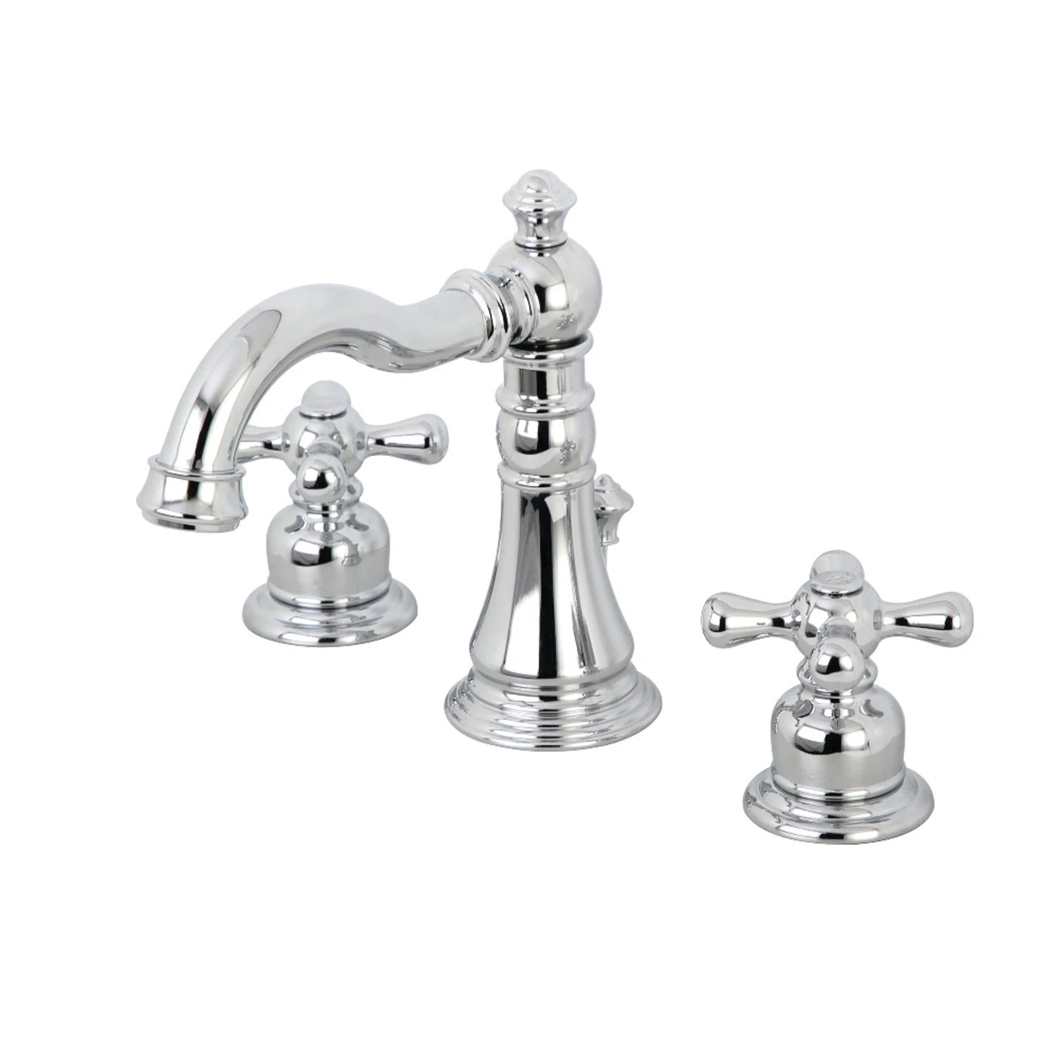 Kingston Brass American Classic Two-Handle 3-Hole Deck Mount Widespread Bathroom Faucet with Pop-... | Wayfair North America