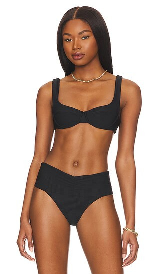 LSPACE Nikita Bikini Top in Black. - size XS | Revolve Clothing (Global)