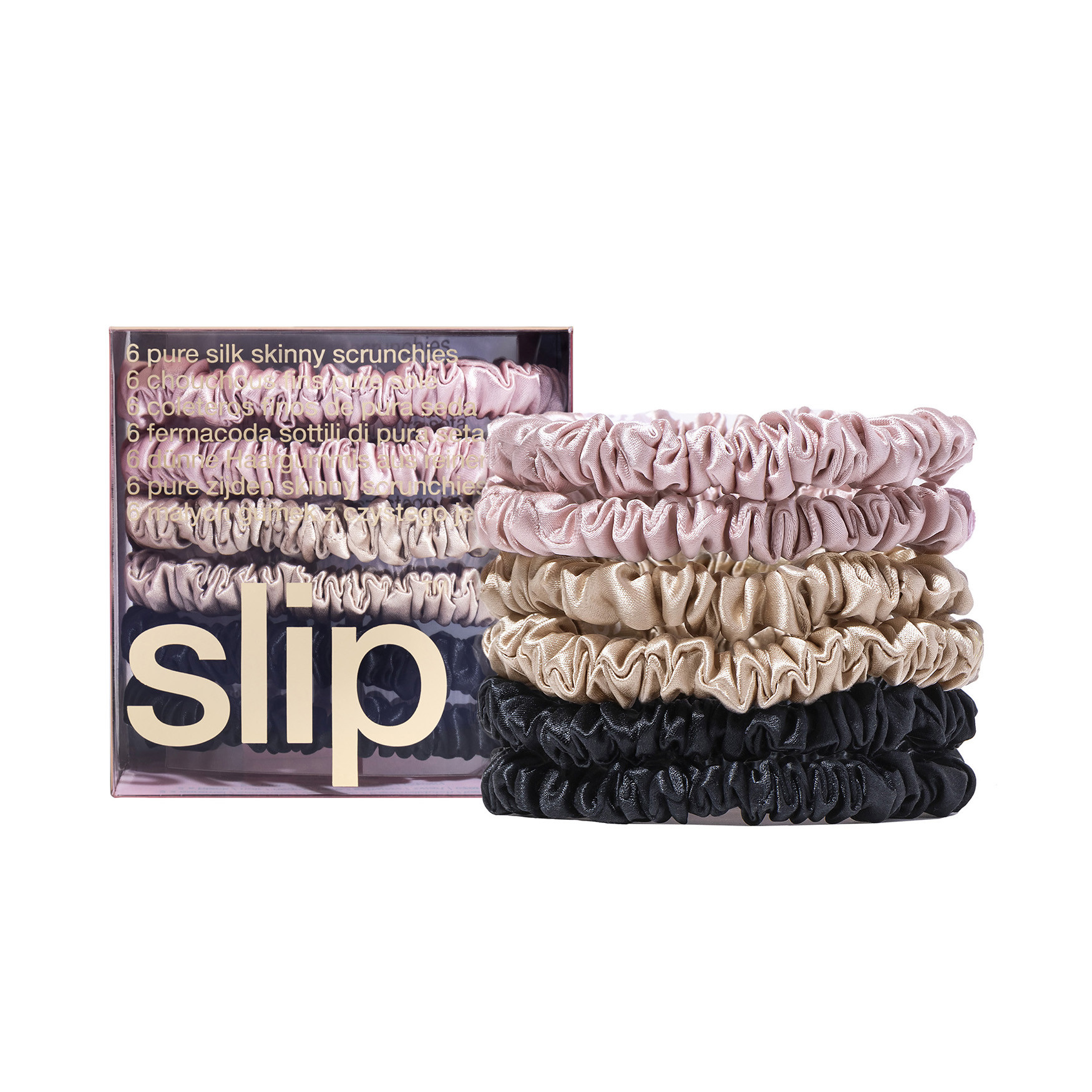 Skinny Silk Scrunchies - 6 pack | Space NK - UK