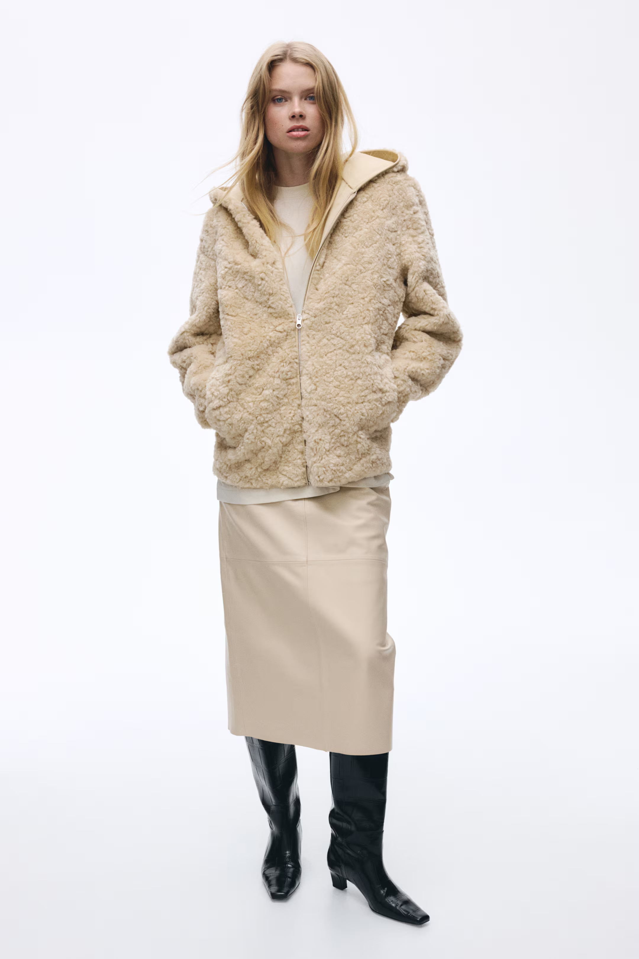 Hooded Teddy Fleece Jacket | H&M (US + CA)