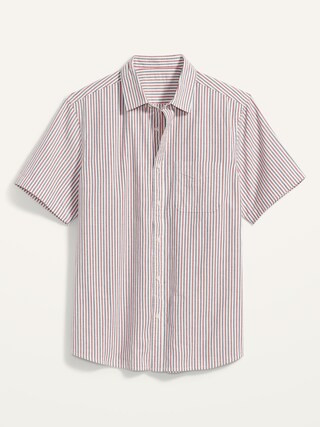 Everyday Built-In Flex Matching Stripe Short-Sleeve Shirt  for Men | Old Navy (US)
