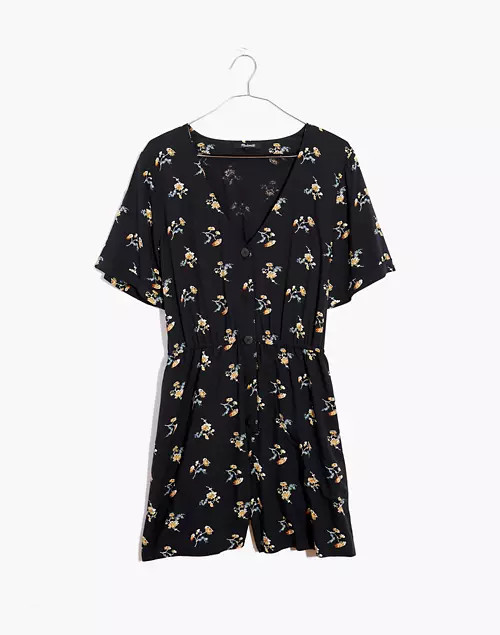 Button-Front Day Romper in Daisies | Madewell