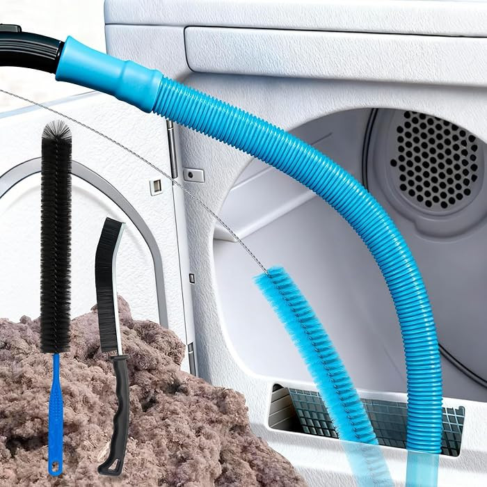 Dryer Vent Cleaner Kit with Dryer Vacuum Hose Attachment, 4-in-1 Multi-Lint Remover Brush, Suitab... | Amazon (US)