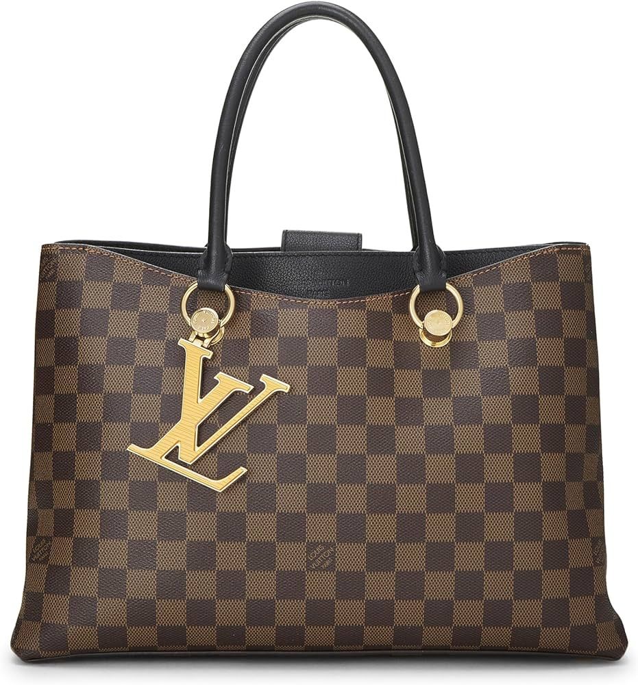 Amazon.com: Louis Vuitton, Pre-Loved Black Damier Ebene Riverside Tote, Black : Luxury Stores | Amazon (US)